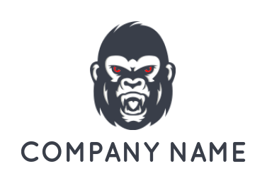 animal logo image angry gorilla face mascot