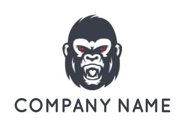 animal logo image angry gorilla face mascot