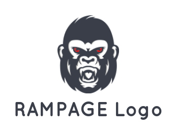 animal logo image angry gorilla face mascot