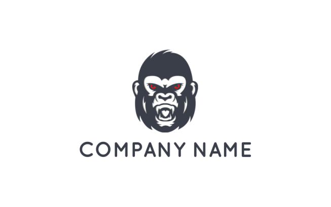 animal logo image aggressive gorilla mascot