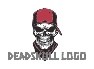 aggressive skull wearing cap 