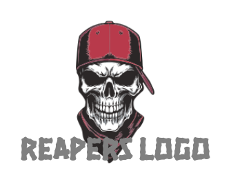 aggressive skull wearing cap 