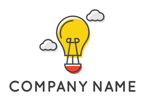 make an advertising logo air balloon with bulb