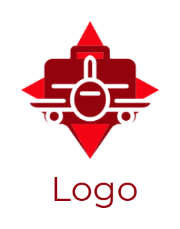 Travel logo airplane briefcase star shape