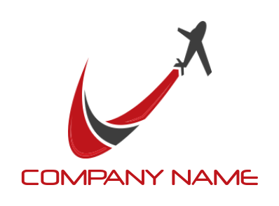 generate a logistics logo airplane going up creating swoosh - logodesign.net