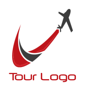 generate a logistics logo airplane going up creating swoosh - logodesign.net