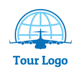 make a logistics logo airplane in front of globe - logodesign.net