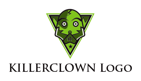games logo online alien with mask in triangle