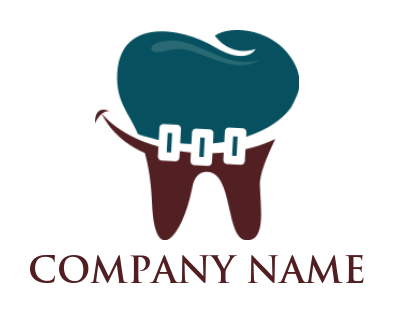 medical logo icon teeth with braces