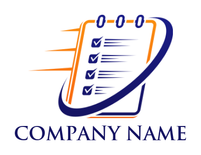 accounting logo financial paper in swoosh