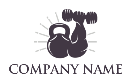 fitness logo kettlebell forming shoulder