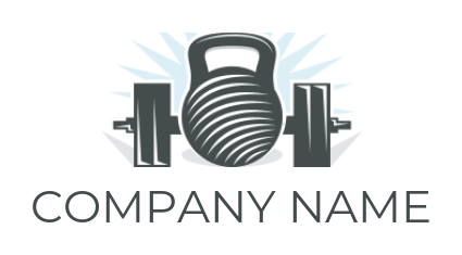 fitness logo maker kettlebell and dumbbell