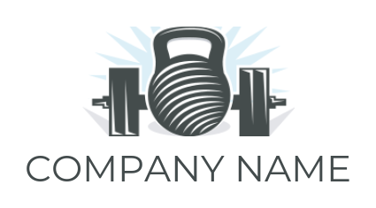 kettlebell and bumbbell logo