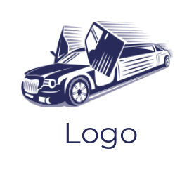 auto repair logo limousine with door open