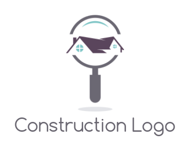 property logo roofs in magnifying glass