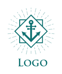 logistics logo online anchor in square - logodesign.net