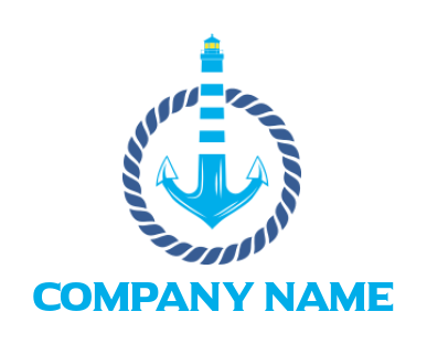 create a logistics logo anchor lighthouse - logodesign.net