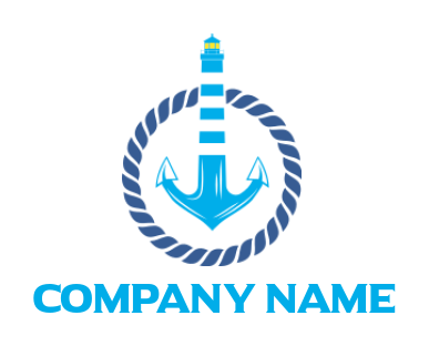 create a logistics logo anchor lighthouse - logodesign.net