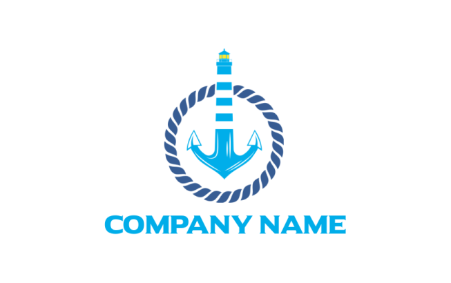 create a logistics logo anchor lighthouse - logodesign.net