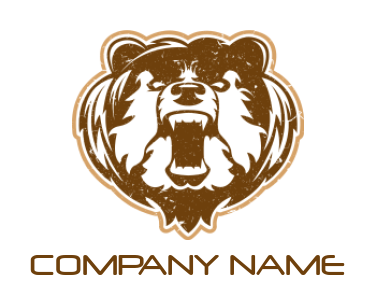  generate a pet logo of angry bear face mascot