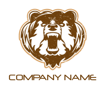 angry bear face mascot symbolic mascot animal and pet logo