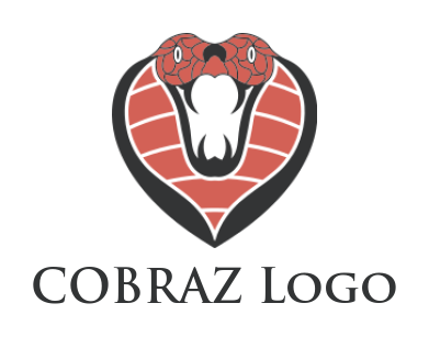 animal logo angry King Cobra head