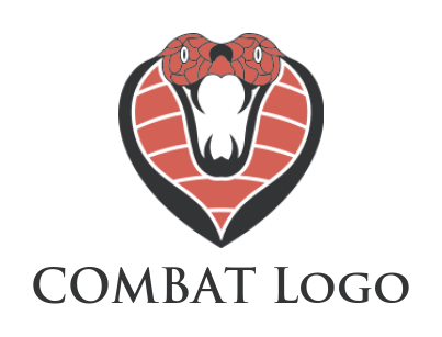 animal logo angry King Cobra head
