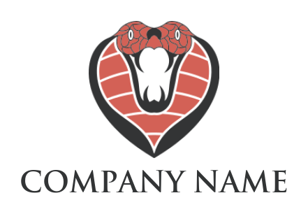 animal logo angry King Cobra head