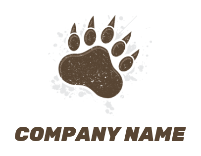 make a pet logo animal paw and splash - logodesign.net