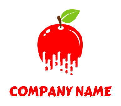 restaurant logo online apple dripping paint - logodesign.net