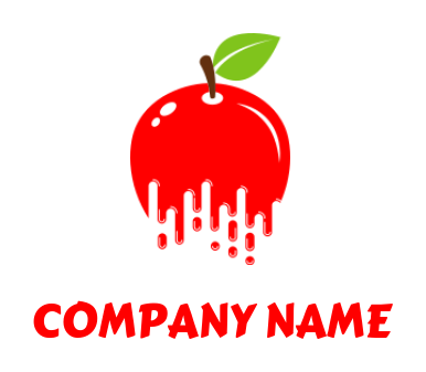 restaurant logo online apple dripping paint - logodesign.net