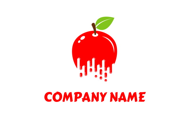 restaurant logo online apple dripping paint - logodesign.net