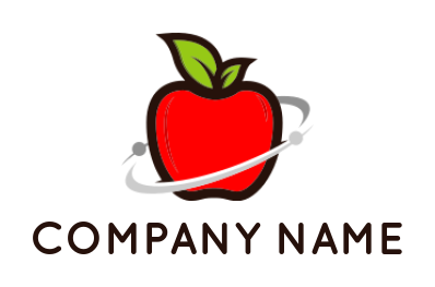 food logo icon apple with Swoosh - logodesign.net