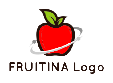 food logo icon apple with Swoosh - logodesign.net