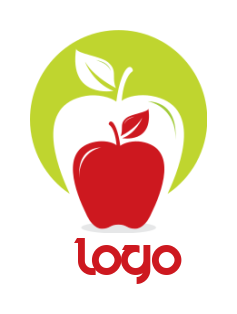 food logo of apples in circle - logodesign.net