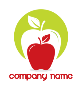 food logo of apples in circle - logodesign.net