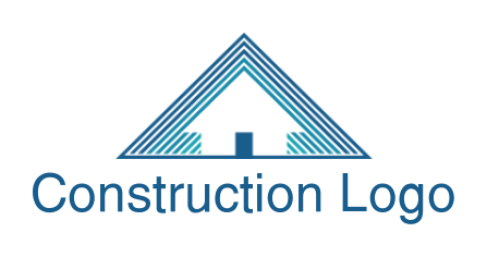 real estate logo of arrow house in triangle