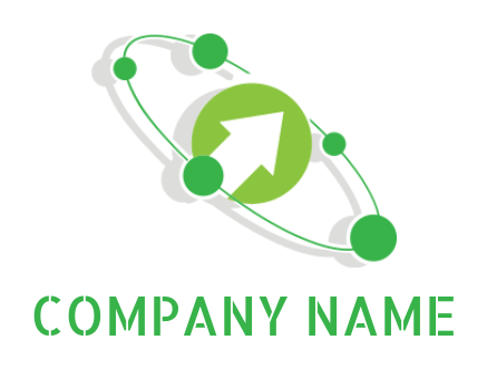 create a logo of a arrow circle with connection 