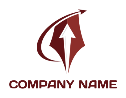 create a marketing logo arrow in ink pen - logodesign.net