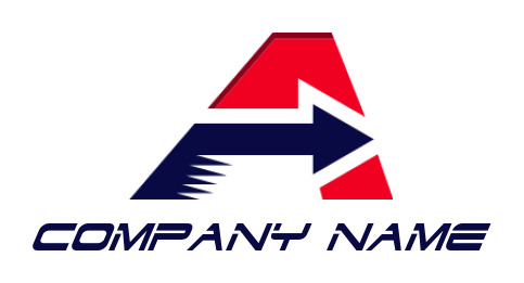 Letter A logo icon arrow incorporated in letter A
