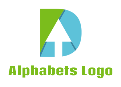 Make a Letter D logo arrow incorporated in letter D