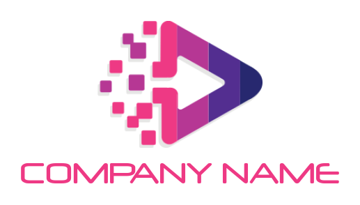 Playok Media Technology Logo Template