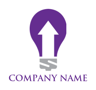 create a marketing logo arrow inside the bulb - logodesign.net