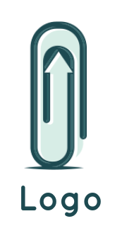 create an employment logo arrow in paper clip