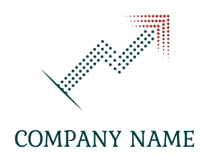 make an investment logo arrow made with dots