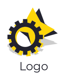 auto mechanic logo arrow inside gear 