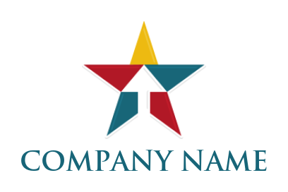 design a marketing logo arrow up in star