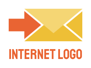 design a logistics logo arrow with envelope 