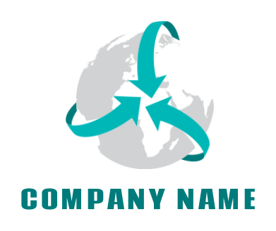 Create a logistics logo arrows around the globe