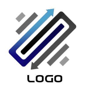 marketing logo of arrows forming abstract shape